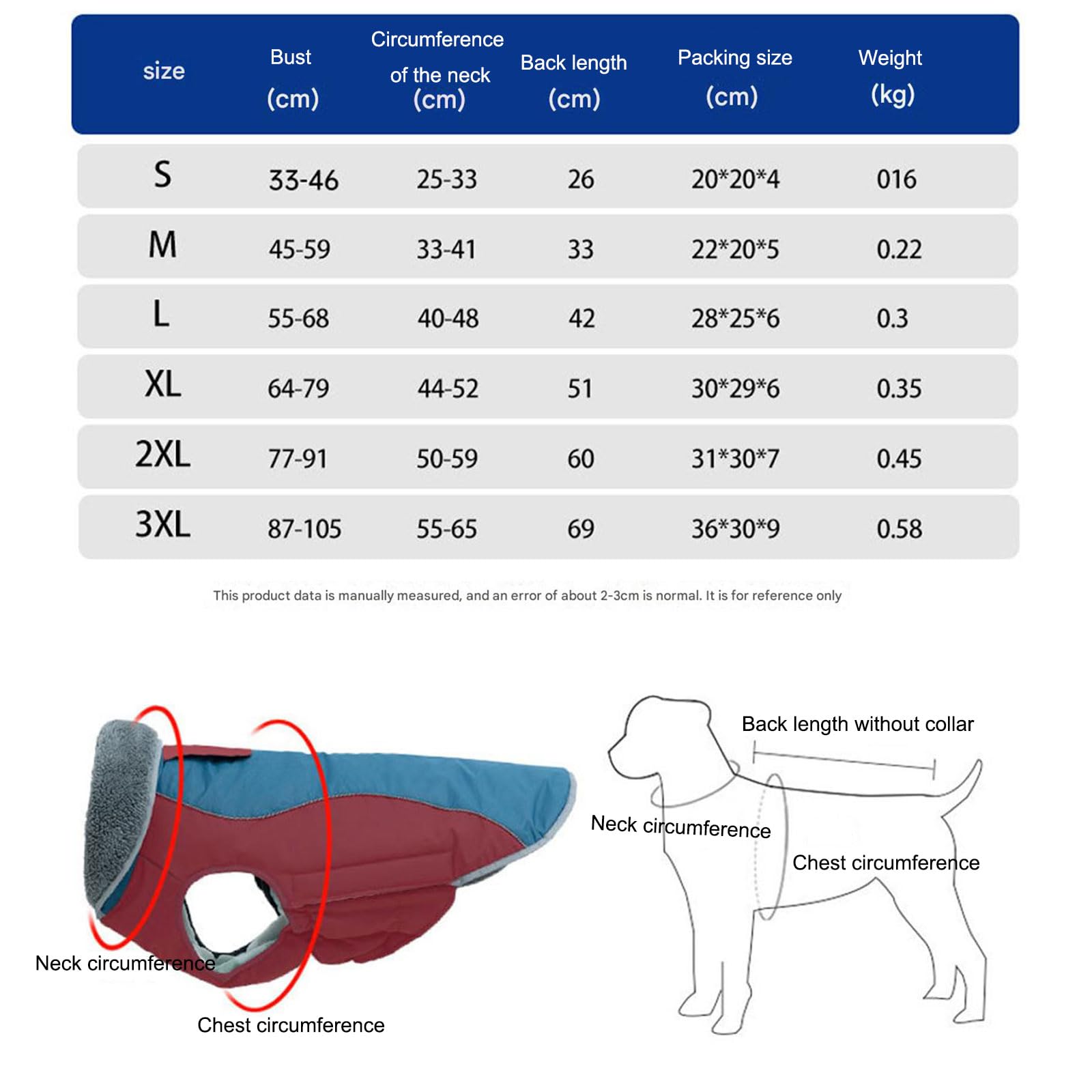Gilet en fourrure unie pour chiens de petite et grande taille - Combinaison douce - Pull d'hiver thermique