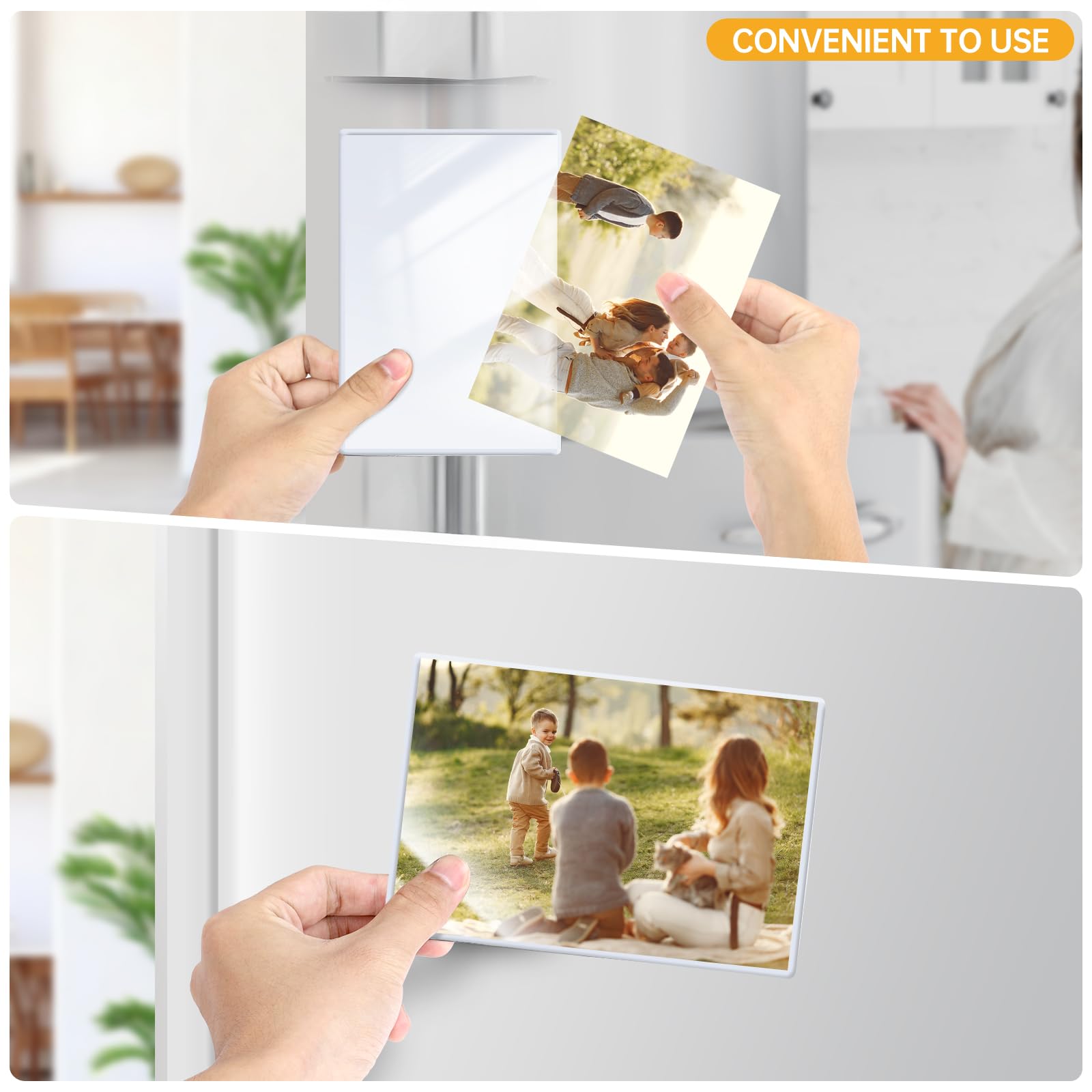 20 Stück Magnetbilderrahmen 6,3x9,3cm - Schwarze Kühlschrankmagnete Für Fotos & Postkarten