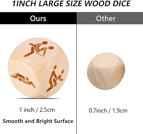 Miniatura 2 de AMBREGRISSUN Regalos 8 Ubicación 8 Ubicación y amor Dados de madera Dados de madera