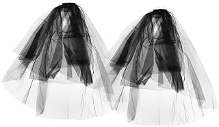 2pcs Hair Comb Veil Wedding Dress for Bride Turbantes Para La De Mujer Decorative Hair Combs Mantilla Bridal Veil Short Veil Headband Tulle Bridal Veil Headband Hijab Veil