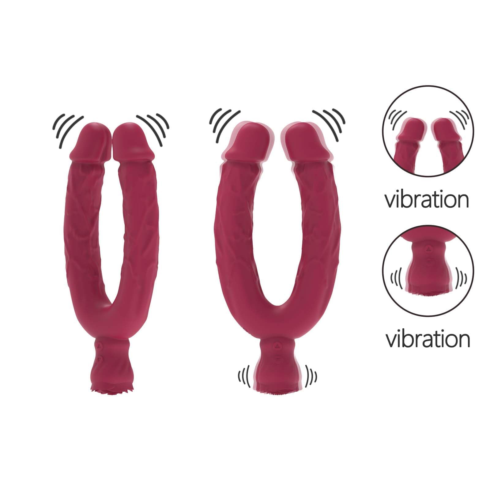Giocattolo sessuale a forma di U Consolatore per donne e coppie G- e stimolatore del clitorio anale con 10 modalità oftion ideale per l'uso da solo o in coppia