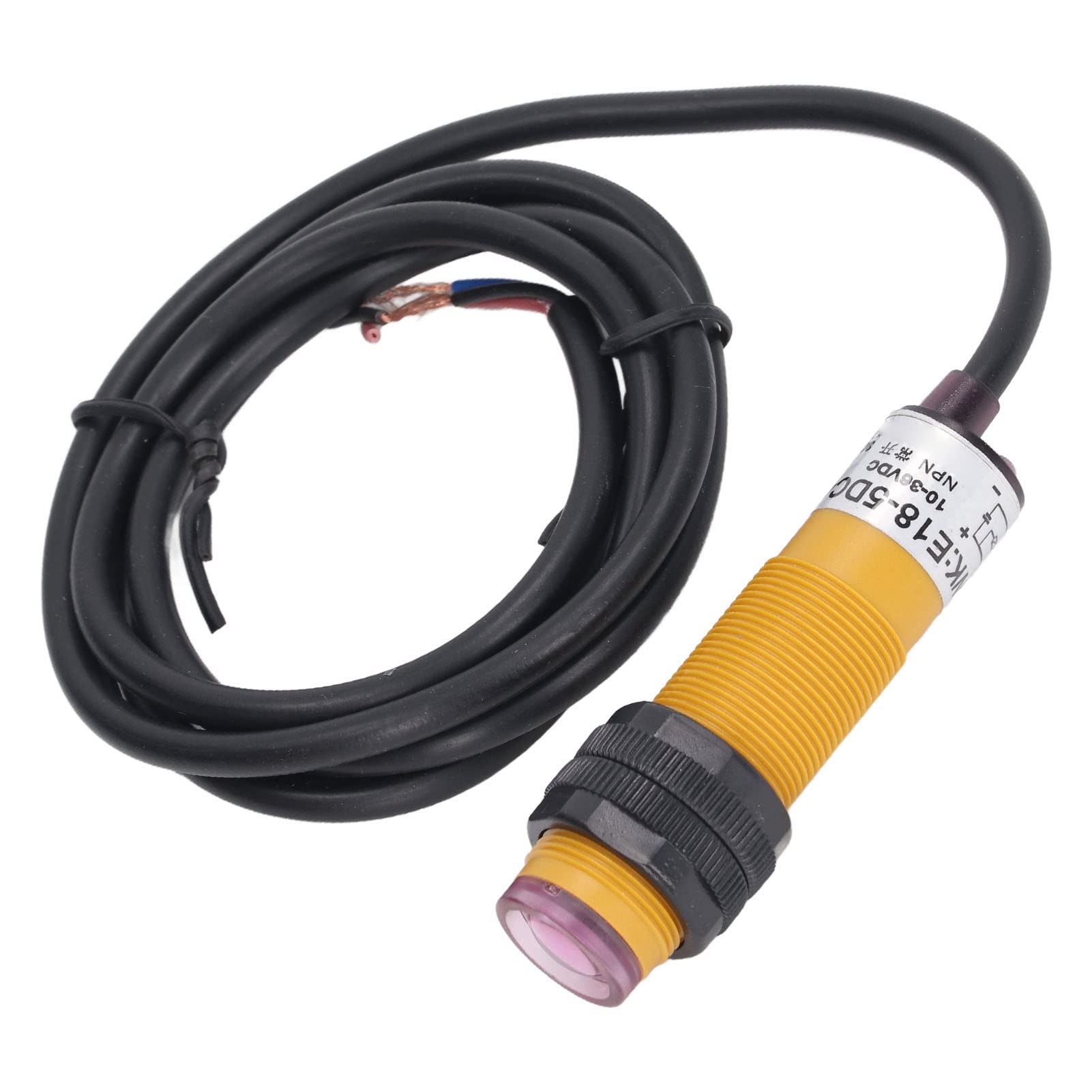 Hyuduo Módulo de Sensor de Infrarrojos ABS Módulo de Sensor de Infrarrojos 10 a 36 V CC Ajustable de 5 a 30 Cm NPN Interruptor Fotoeléctrico Normalmente Abierto para Evitar Obstáculos Seguimiento de