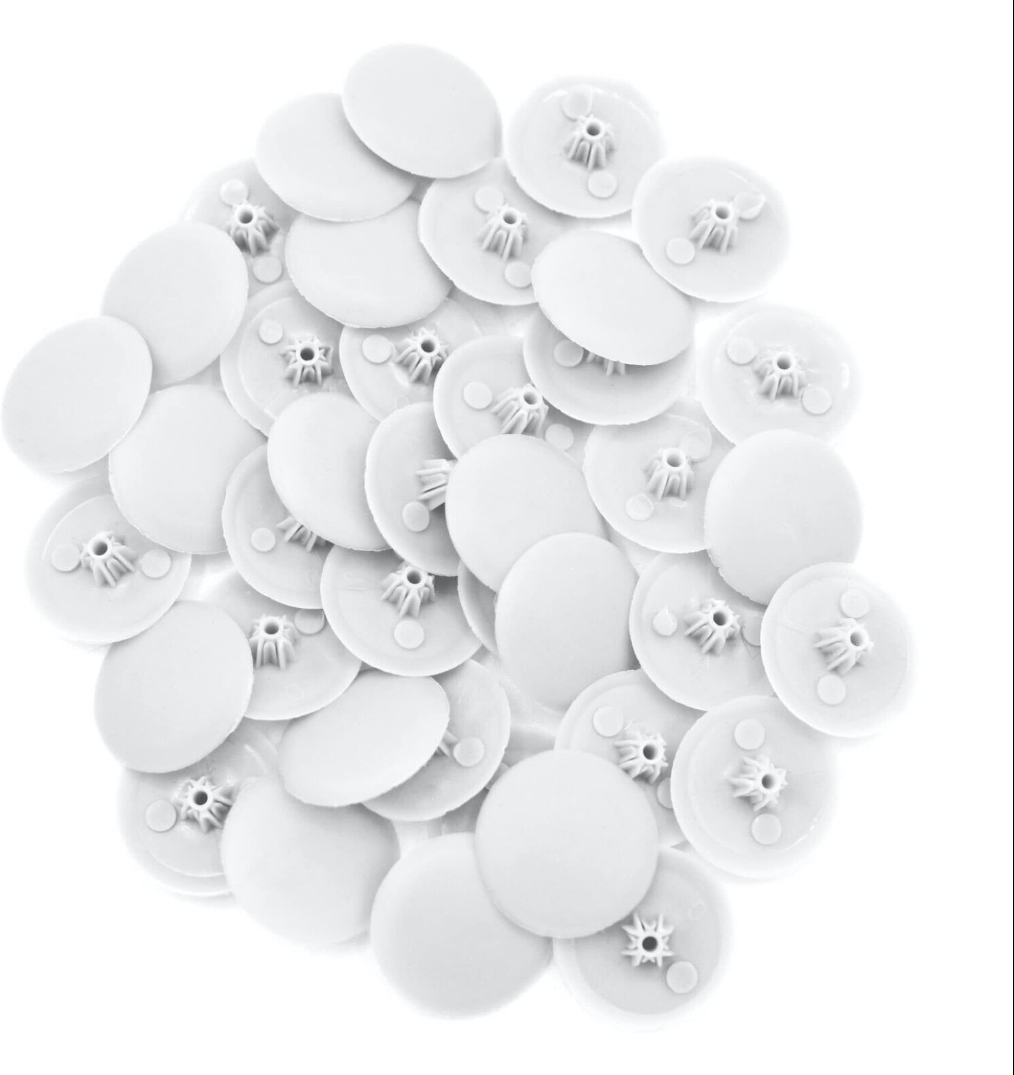 100 x White Push in Plastic POZI Screw Cover CAPS for POZI 2 Screws - PZ2