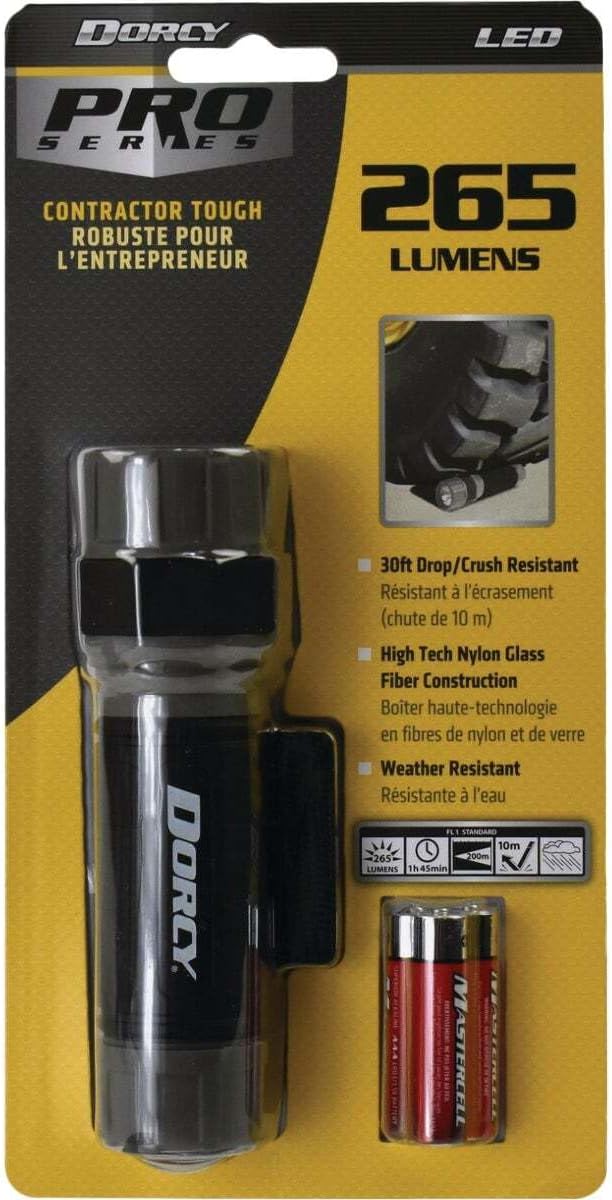 Dorcy Unbreakable LED Industrial Flashlight, 140-Lumens 41-2600