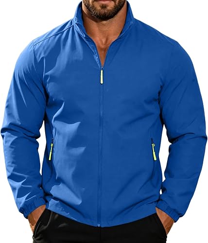 LMRXOFE Workout Gym Jackets for Men Plus Size Fashion Windbreaker Jackets for Me