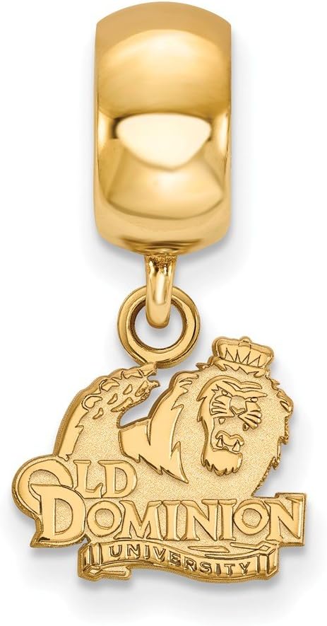 Old Dominion Extra Small (3/8 Inch) Dangle Bead Charm (Gold Plated)