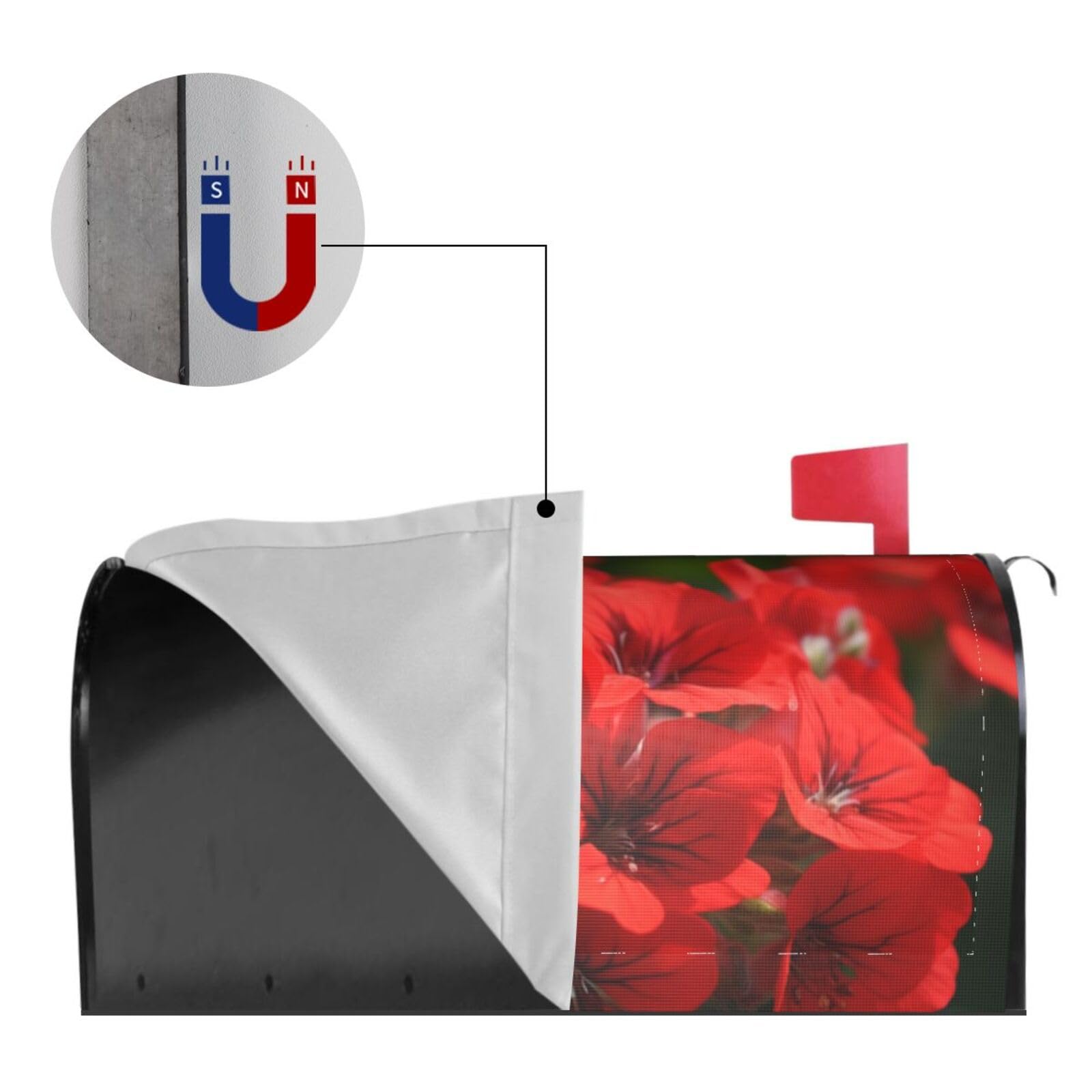 Oplp Funny Ladybug Magnetic Mailbox Cover - Waterproof, 21x18 Inch, Seasonal Decoration For Standard Metal Mailboxes - View #10