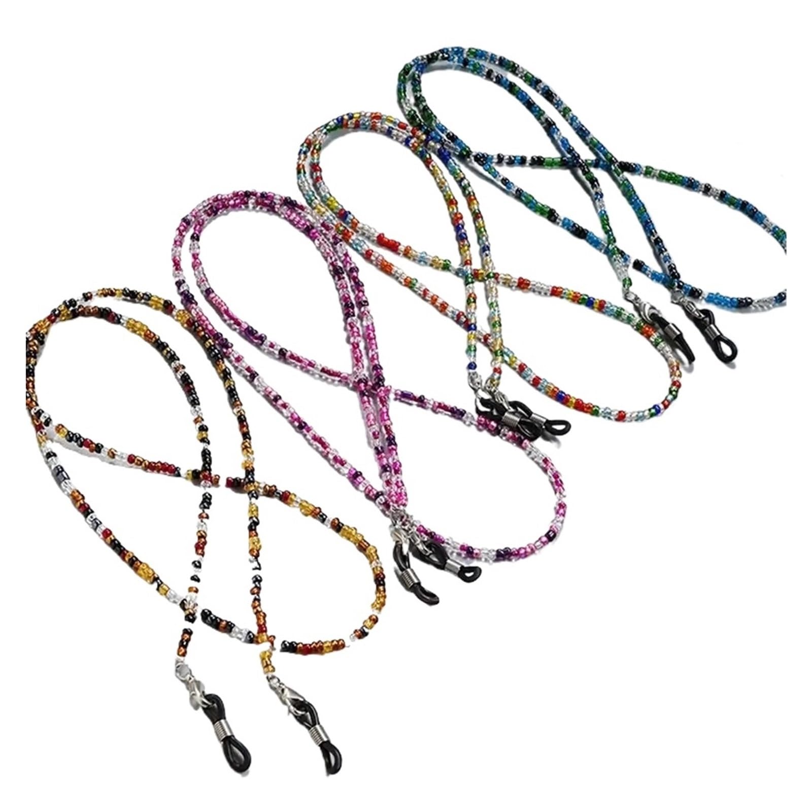 Brillenketten für Damen, 24 Stück, Anti-Verlust-Brillenketten, organisches Glas, modisch, Birnen-Kristall, Lesebrille, Seil