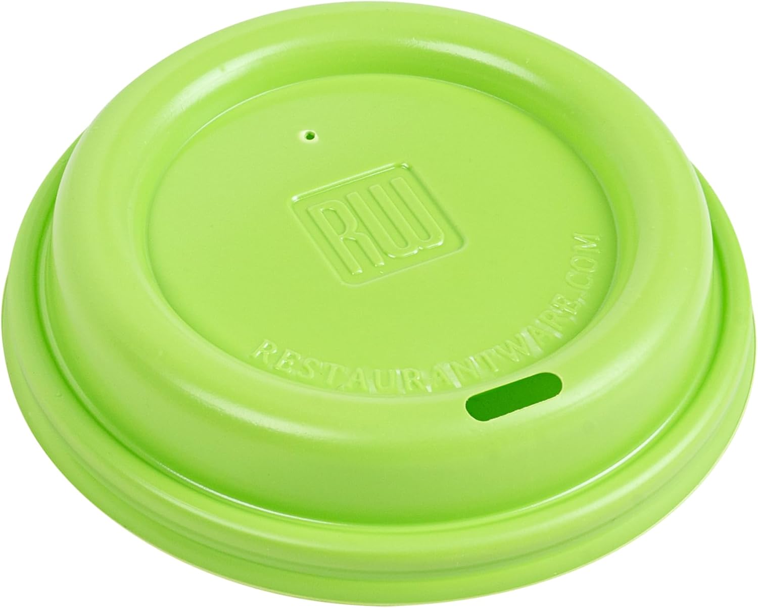 Restaurantware Coffee Cup Lids Only For 8, 12, 16 and 20 oz Cups 500 Pack Of Disposable Lime Green Hot Cup Lids Leakproof Plastic Drink Covers Elevated Spout Air Flow Vent For Espresso Beverages