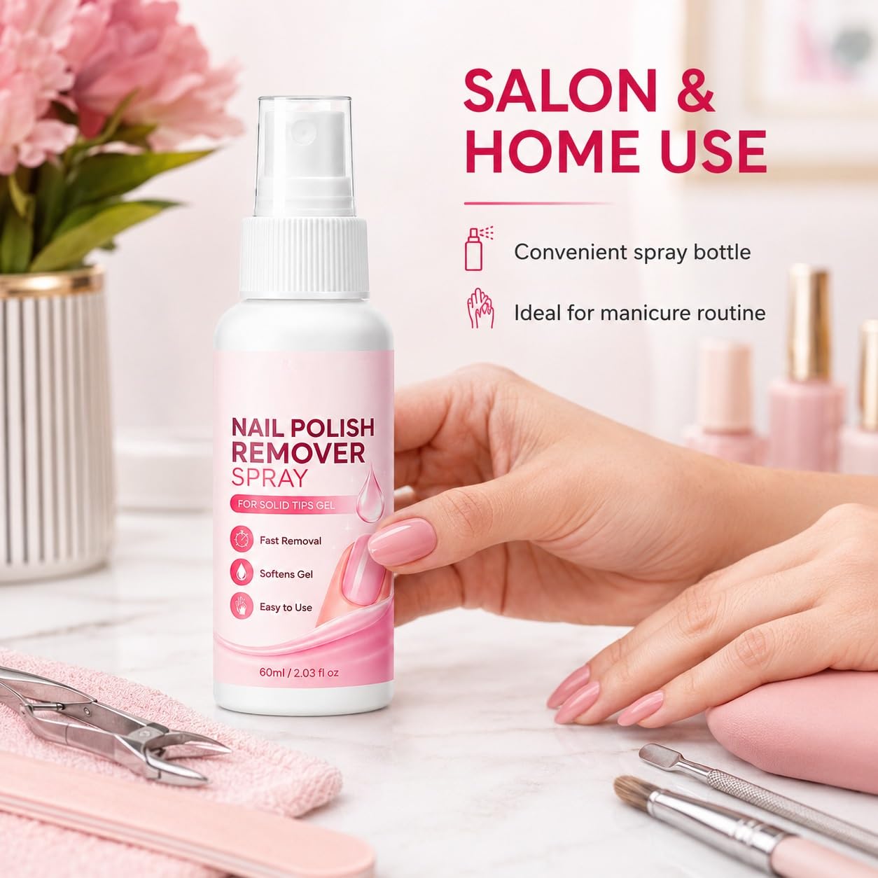 Polish Dissolve Removal Spray, Leistungsstarker Nagellackentferner. (8PCS)