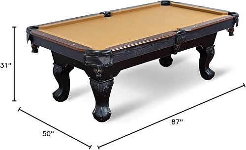 Miniatura 8 de EastPoint Sports Masterton - Mesa de billar tamaño barra de 87 pulgadas o cubierta, perfecta para sala de juegos familiar