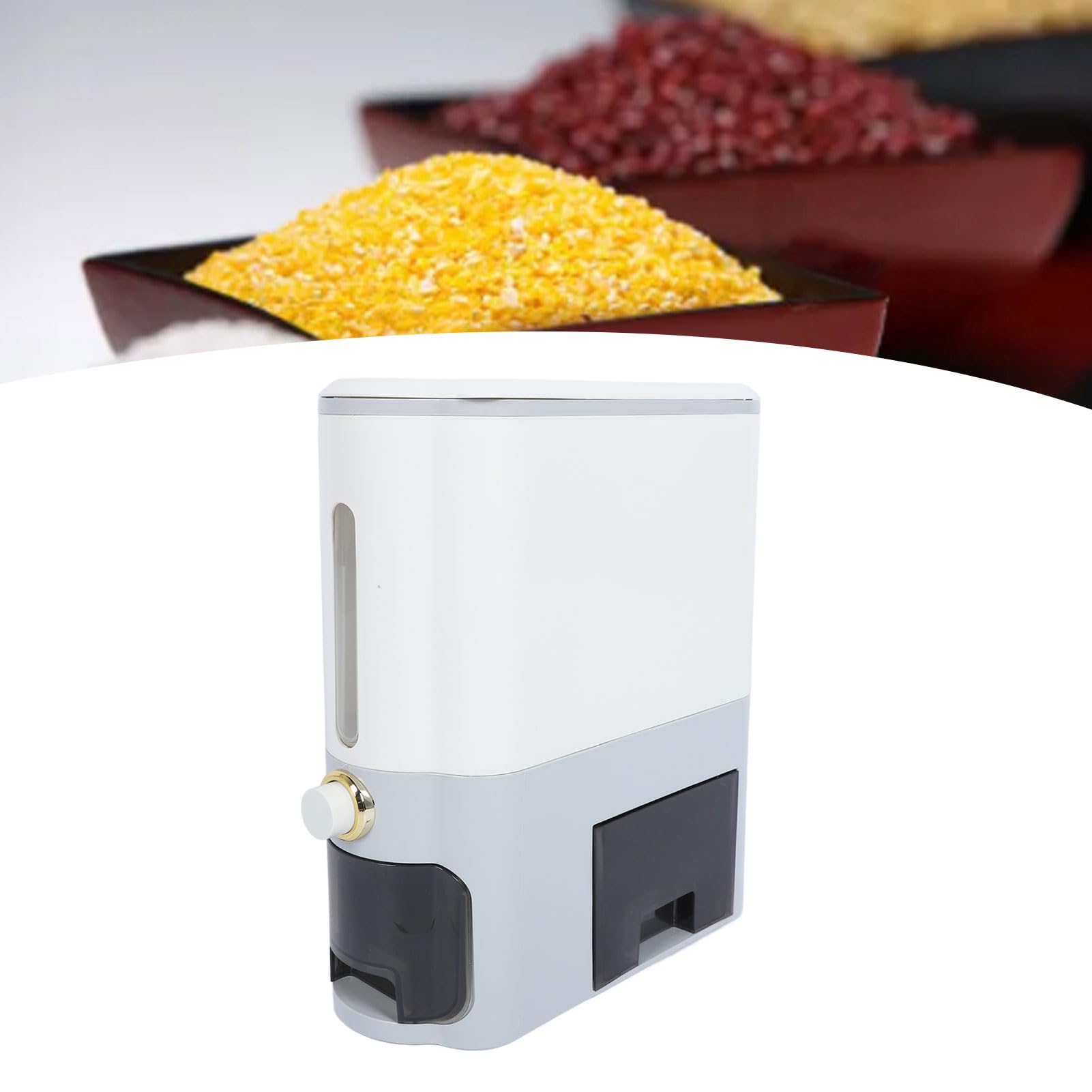 Distributore di Riso, Contenitori di Stoccaggio Alimentare Ermetico di Grande Capacità, Secchio di Stoccaggio Della Cere (LOCADENCEFQRO2WC-11)