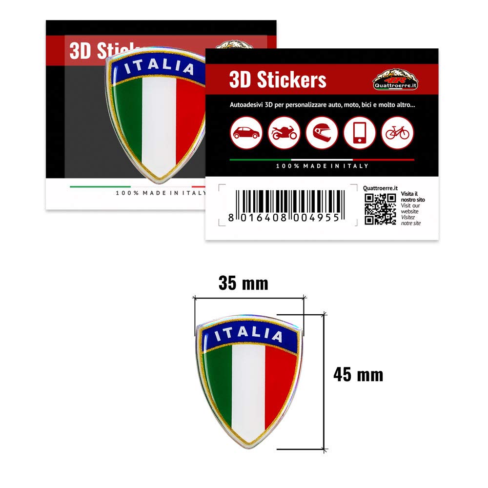 Quattroerre 3D Sticker Italy Shield