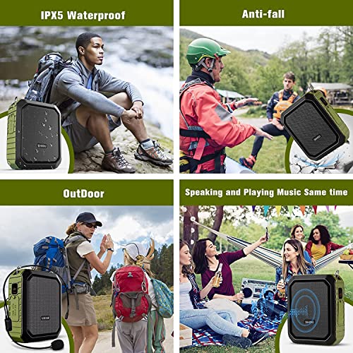 Voice-Amplifier-for-TeachersSHIDU-PA-System-Speaker-18W-Portable-Megaphone-Work-of-12-hrs-with-Wired-Mic-HeadsetWaterproof-Ipx-5Built-in-Rechargeable-4400mAh-Batteryfor-Teaching-MeetingSpeech