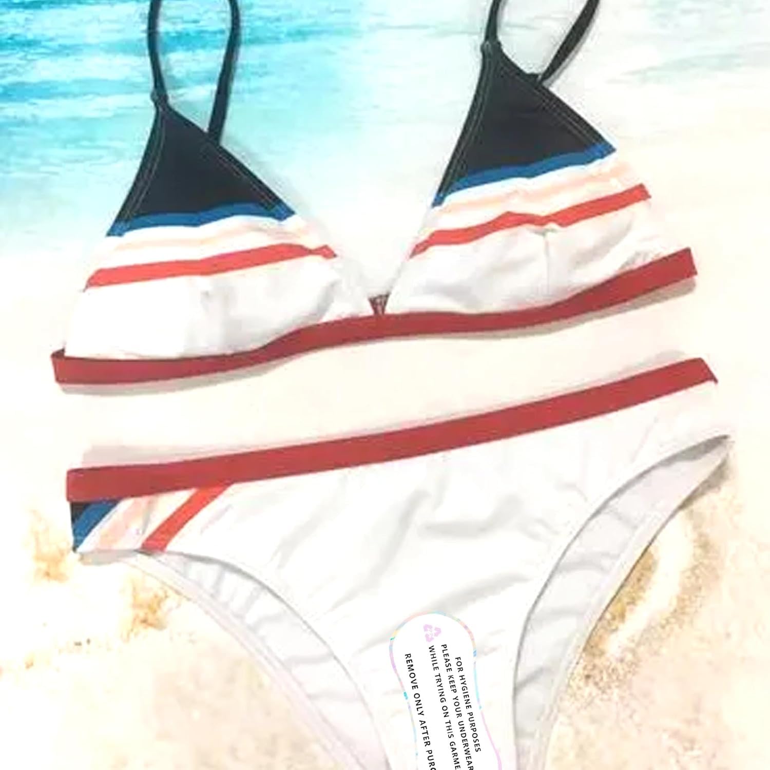 UK Warehouse - 100 adesivi protettivi per biancheria intima, costumi da bagno, etichette adesive trasparenti, 10,2 x 5,1 cm, per costumi da bagno