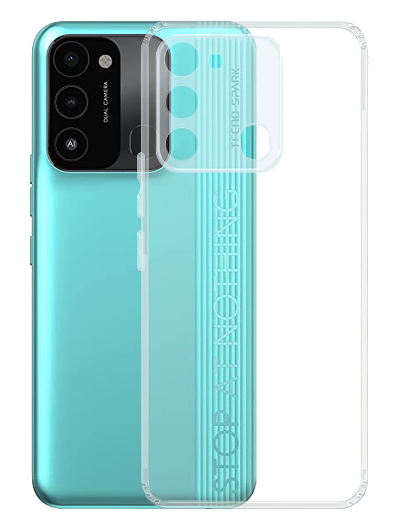 YOFO Back Cover for Tecno Spark 8C (Flexible|Silicone|Transparent|Dust Plug|Camera Protection) (B09ZLCQF4C) Amazon Price History, Amazon Price Tracker