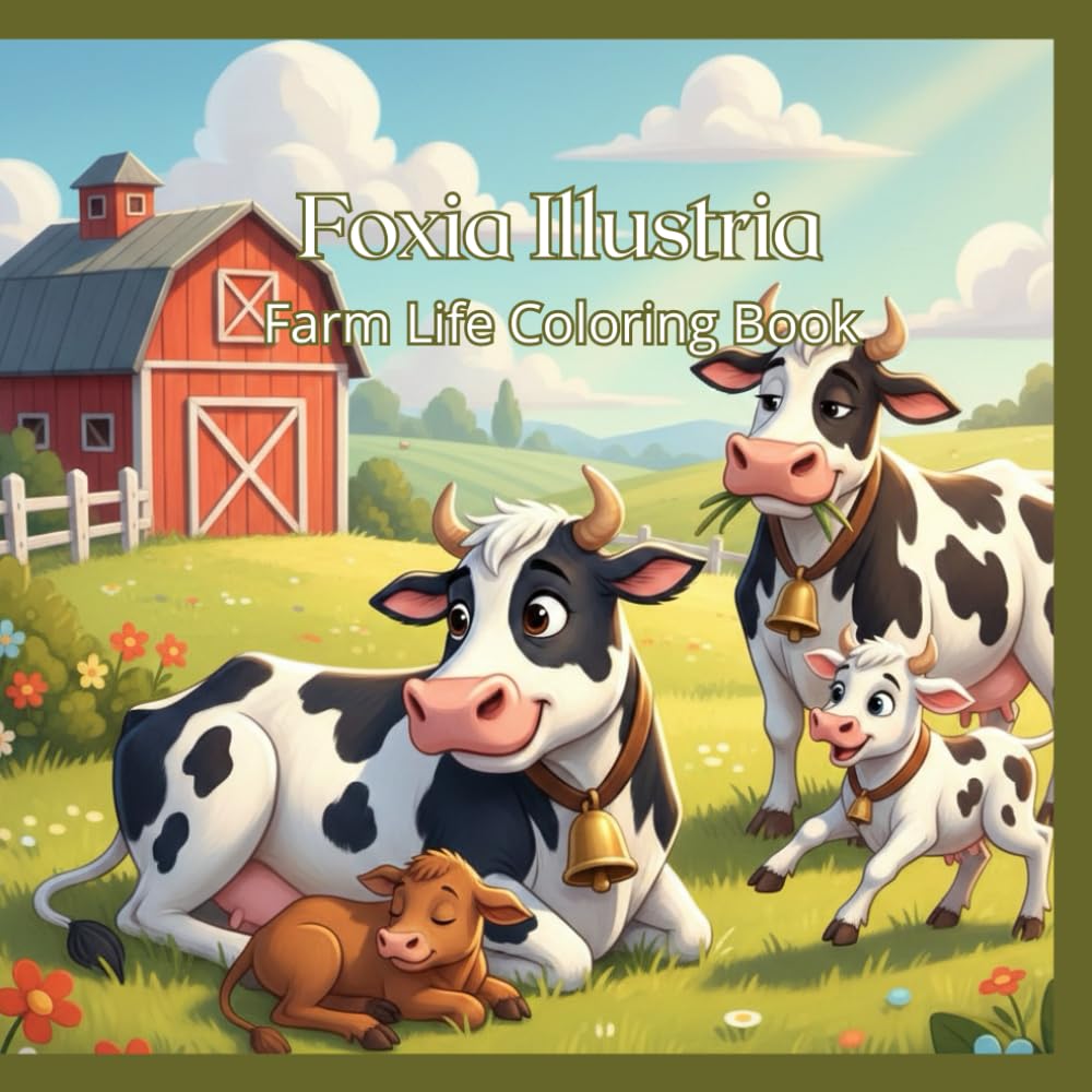 Farm Life A Relaxing Rural Coloring Book with Animals, Tractors, Crops, and Countryside Scenes for Toddlers and Preschoolers