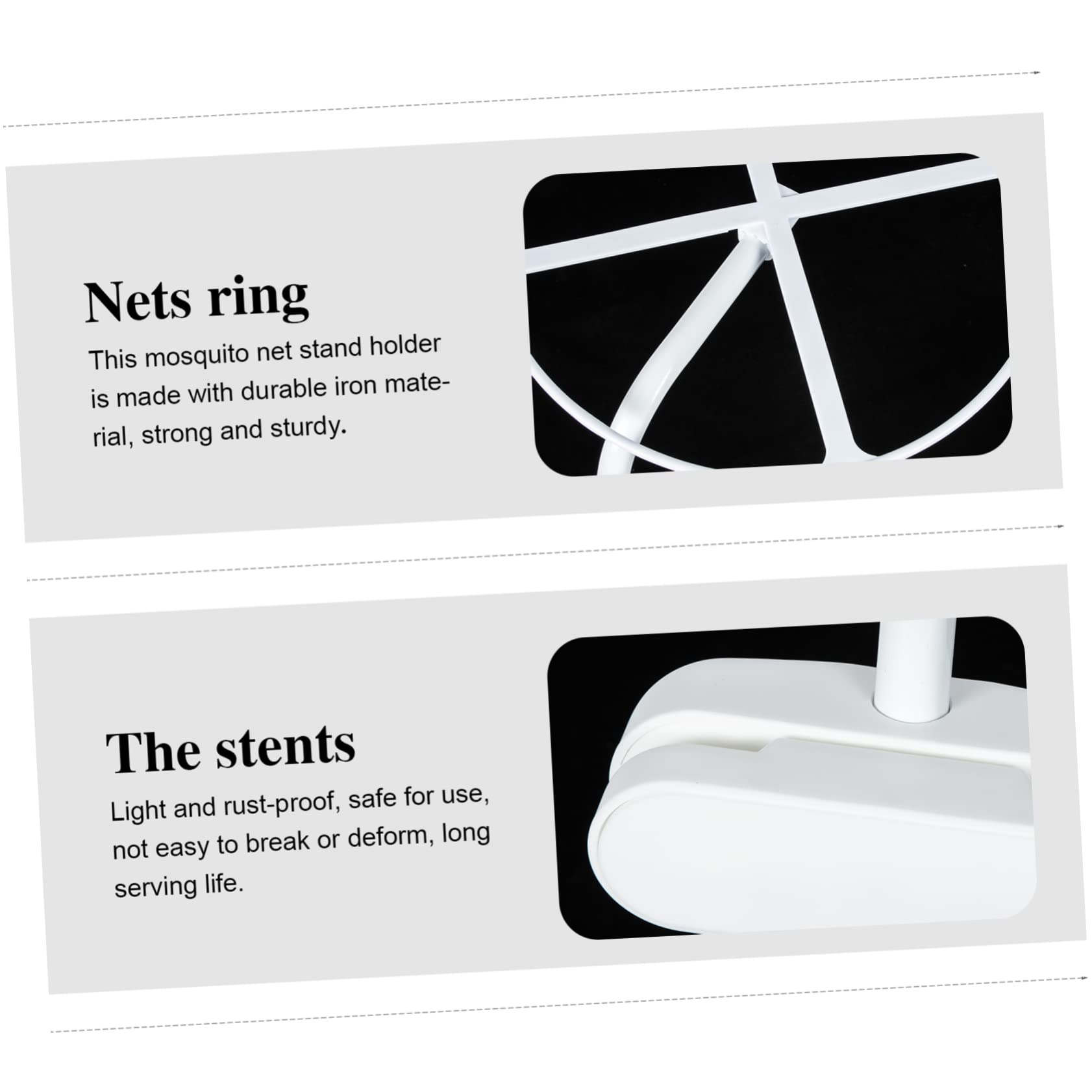 BRIGHTFUFU 1Set Net Rack Stand Frame for Crib Sturdy Bracket Accessories for Canopy Easy Installation for Bedroom Use