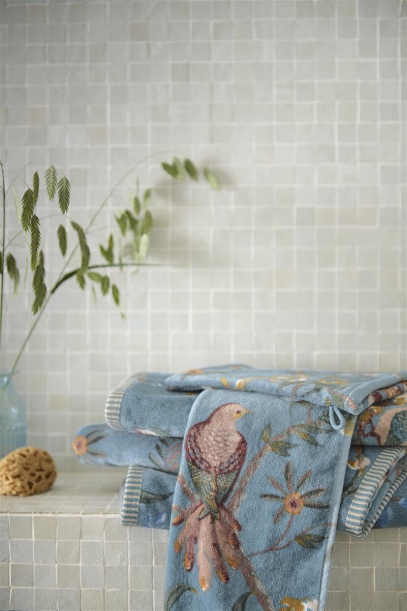 PiP Studio Toalla de ducha Secret Garden | Azul – 70 x 140