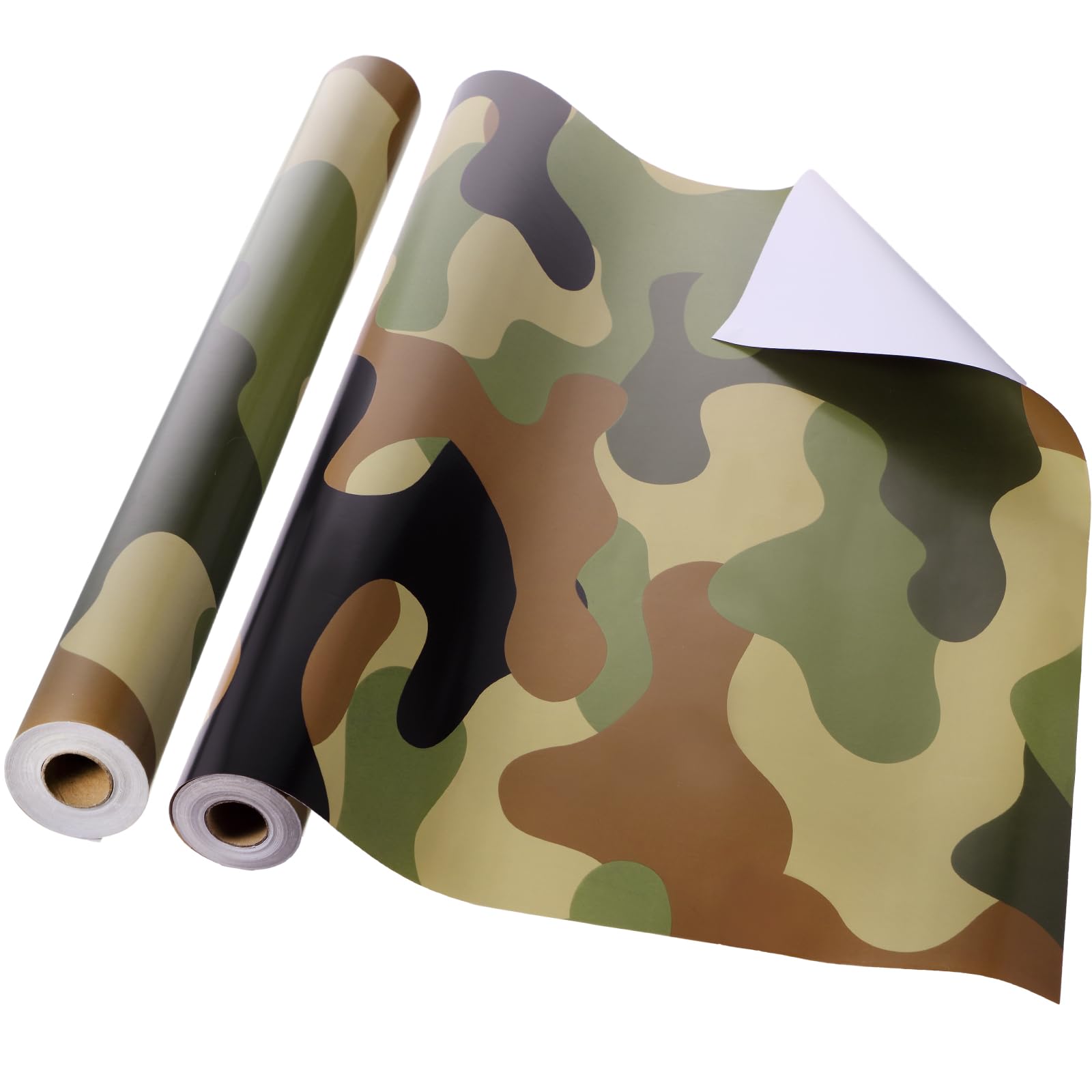 Tenceur Bulletin Board Paper 24 Inch x 100ft Fade Resistant Paper Roll for Classroom Decor (Camo)