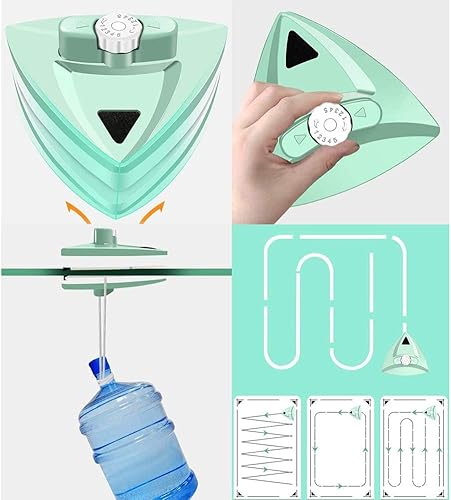 Miniatura 5 de Limpiaparabrisas magnético ajustable, cepillo de limpieza de doble cara para ventana, grosor de ventana 0.197  0.984in