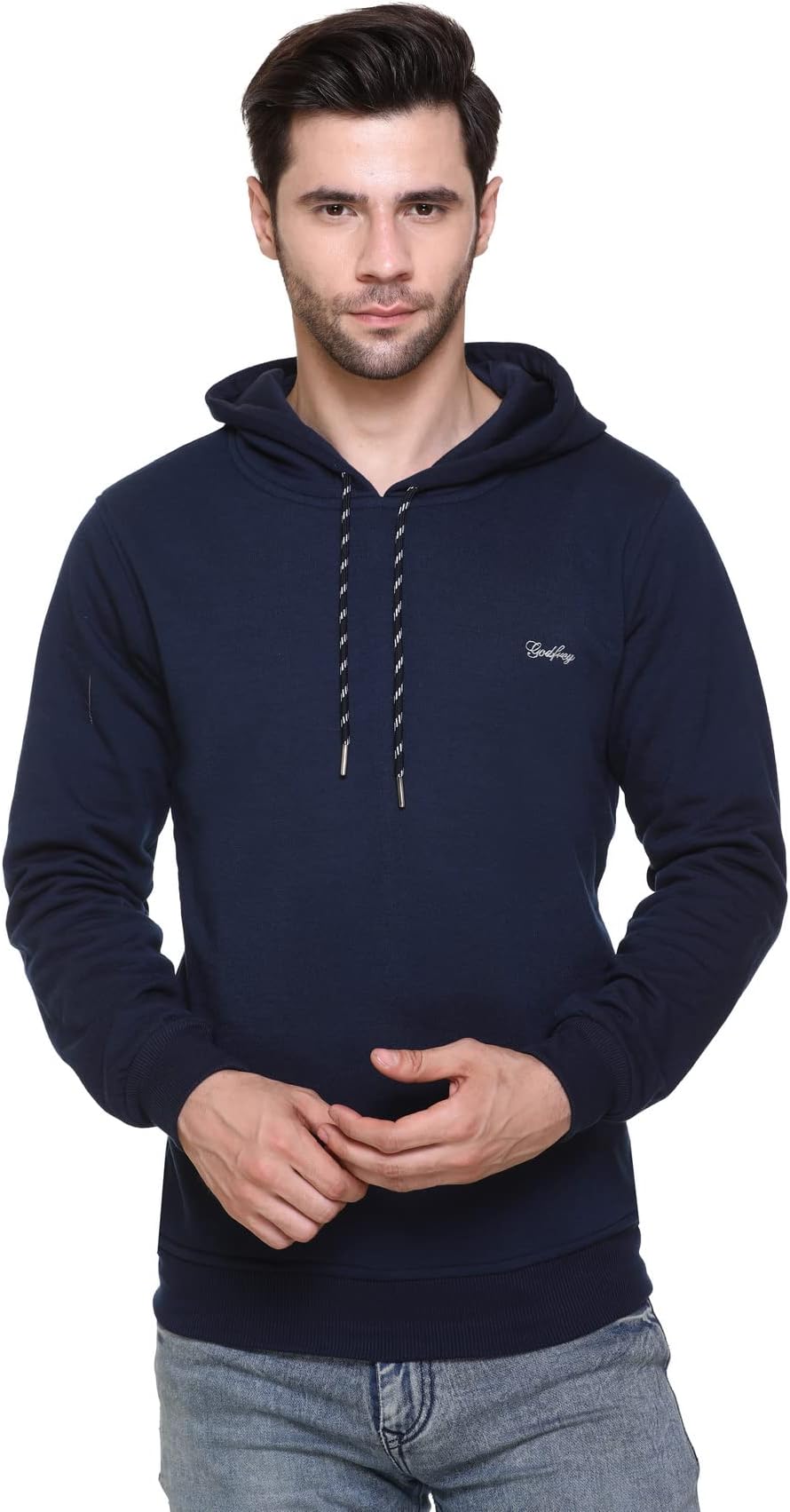 GODFREY Fleece Sweatshirt Hooded Neck Hoodie for Men