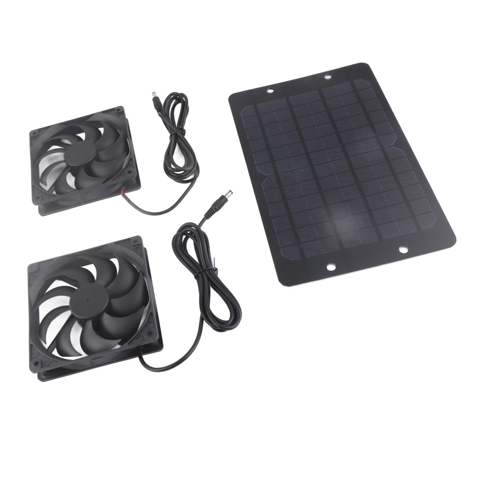 Kit ventola pannello solare Attrezzatura di ventilazione esterna con doppio estrattore d'aria per serre 10W 800MA