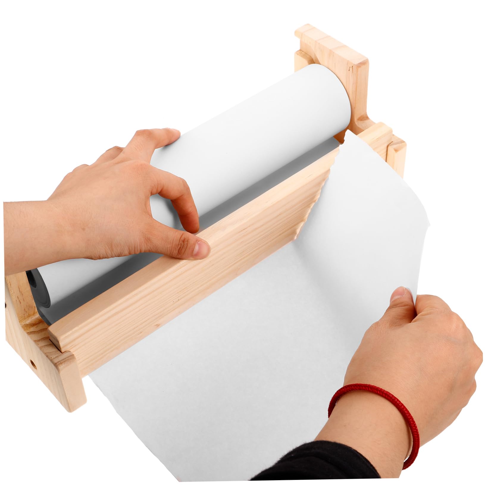 VILLCASE Cavalletto da Tavolo Multifunzionale Salvaspazio in Legno Rotolo di Carta da Disegno per Ragazzo Ragazza per Attività Creative e Scrittura