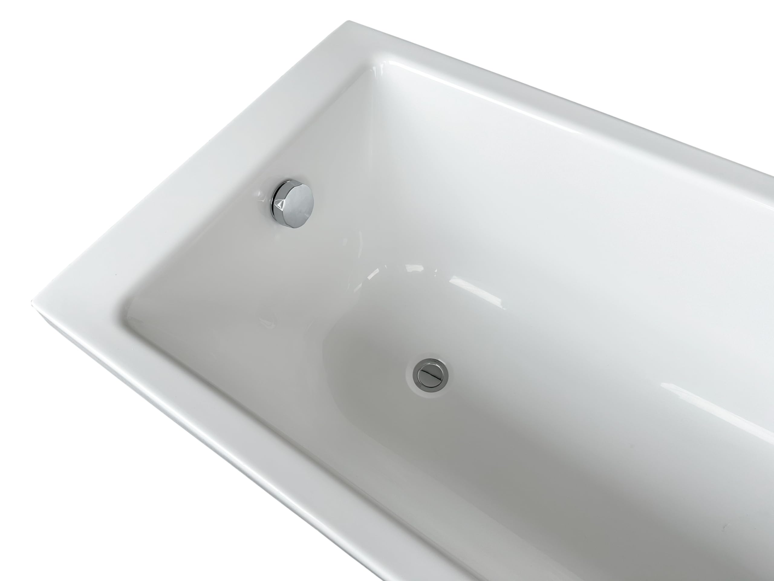 ECOLAM® wanna TAMI 140x70 cm prostokątna akrylowa biała nowoczesna elegancka wanna bezpośrednio od producenta w zestawie syfon silikon stelaż