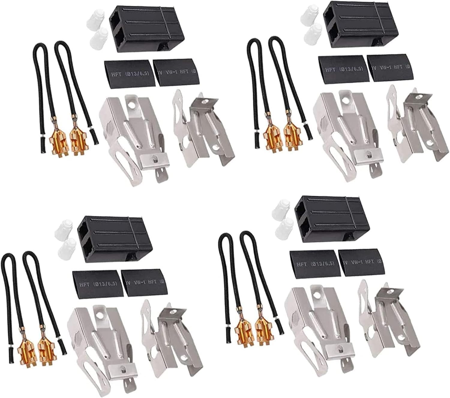 4Pack 330031 Range Burner Receptacle Kit Replacement for Whirlpool Range/Stove 814399 5303935058 5301167733