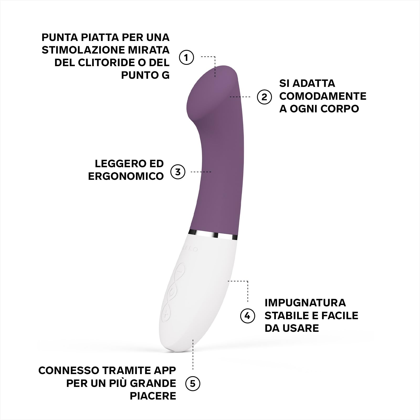 LELO GIGI 3 Vibratore per il Punto G Controllato da App per Donne con 8 Modalità di Piacere, Vibratore Punto G, Sex Toy Vibrator (Plum)