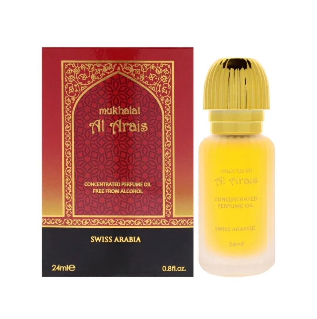 Swisss Arabiann Mukhalat Al Arais Concentrated Perfume Oil (Attar) 24ml For Man & Woman-picture-42