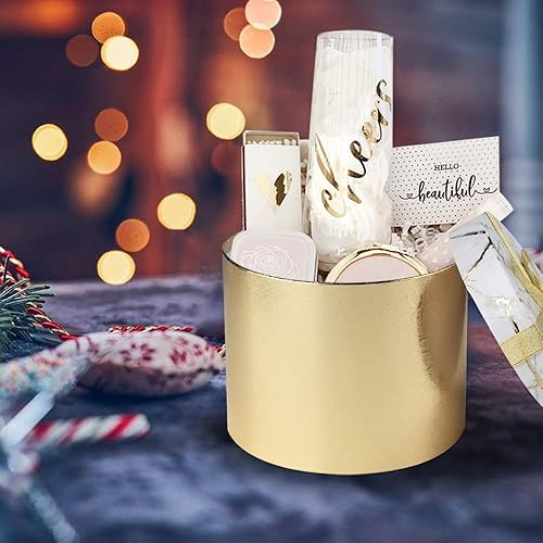 Miniatura 2 de Briful Cajas de regalo redondas con tapas, caja de regalo para arreglos florales vacíos, caja de regalo grande anidada para despedida de soltera,