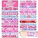 Thuodo 72 Pcs Valentines Day Slap Bracelets Wristbands Toys for Valentines Day Party Supplies Gifts for Kids Students Teens Adults Birthday Giveaways and Game Prizes School Supplies
