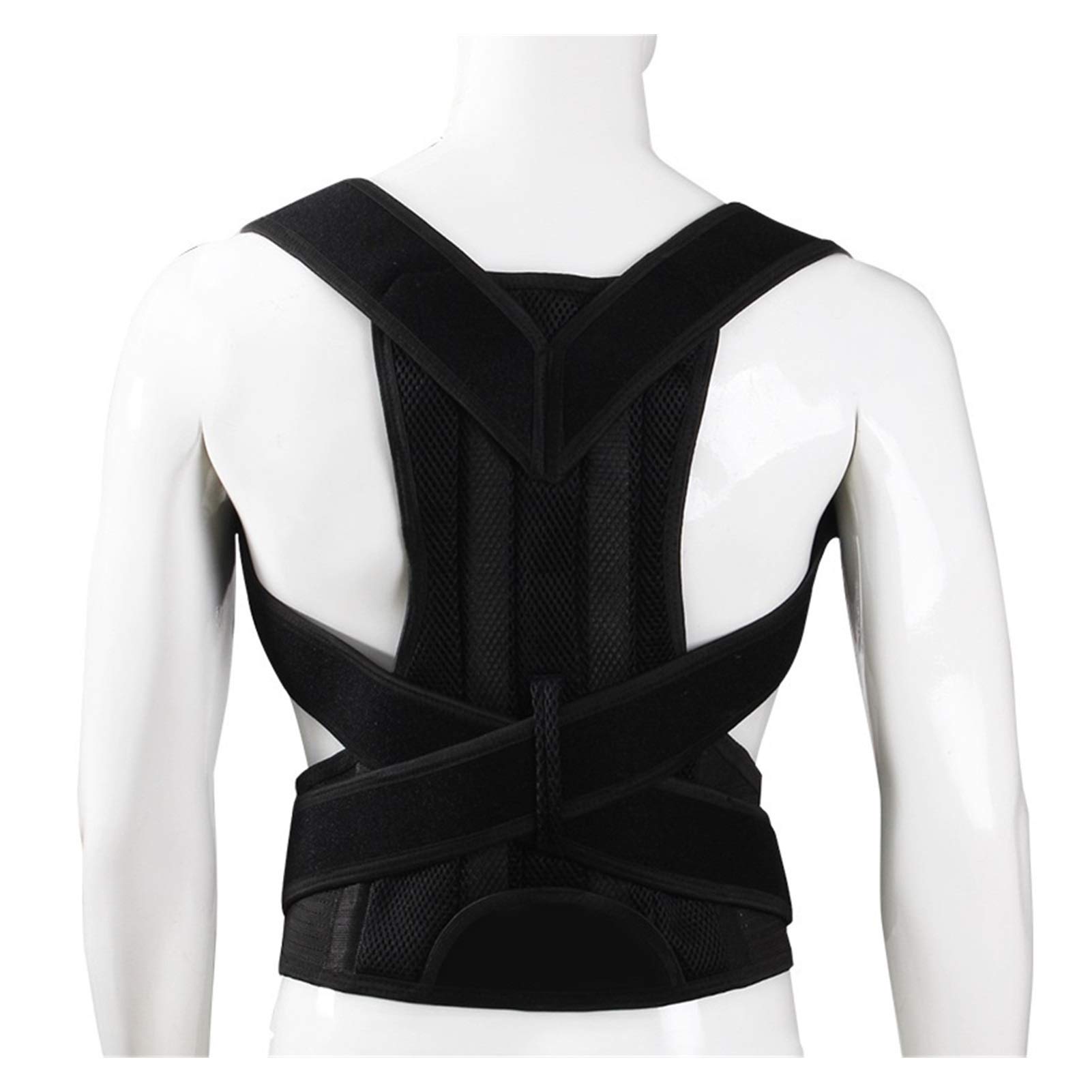 DSMYYXGS Corrección De Postura De Espalda Ajustable con Muñequera De Acero con Placa Cinturón De Soporte para Espalda Corsé De Postura Corrección para Hombres Y Mujeres (Size : X-Large)