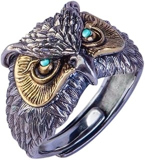 fashion frill Charming Finger Ring For Men Silver King Lion Silver Plated Adjustable Stylish Silver Ring For Men Boys Girls Stainless Steel Dude Evil Eye Chain Rings for Men Boys Jewellery Love Gifts-picture-40