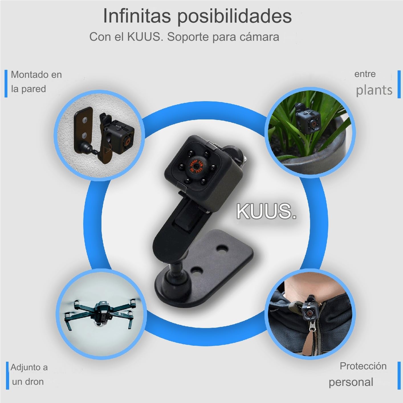 KUUS C1 Mini Cámara Espía Más Pequeña Europa 2,3cm Cámara Oculta Sin WiFi Full HD 1080P, Micro Cámara Espia Camuflada, Vigilancia Sin Cables, SD 32 GB, Night Vision Class 10 U3 ISO 10000+ Vendidos