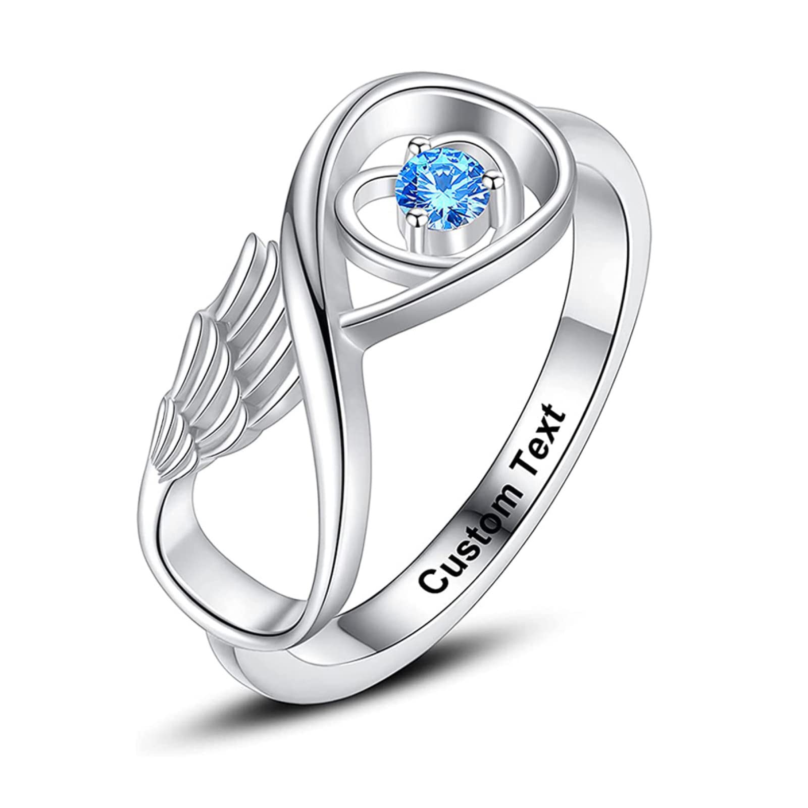 MYPOWER Ring Hold Loved Ones Ashes Cremation Urn Ring For Women Finger Ring Memorial Jewelry,10