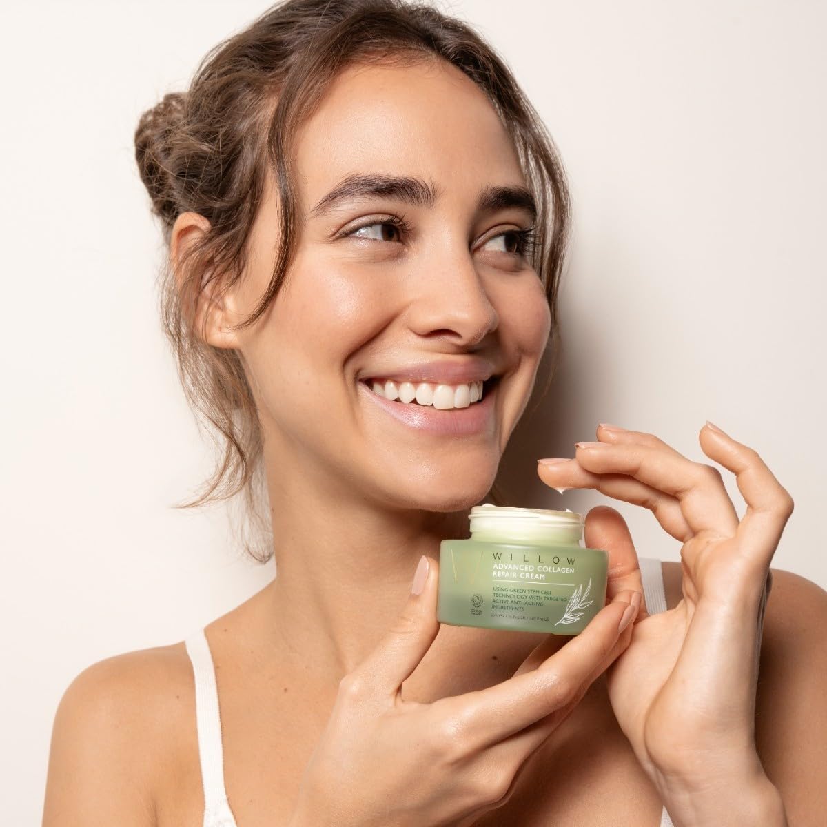 Willow Advanced Collagen Repair Cream, 50ml Vegan Organic Moisturizer for Anti-Ageing, Wrinkles, Fine Lines, Rosehip Oil - Image 2