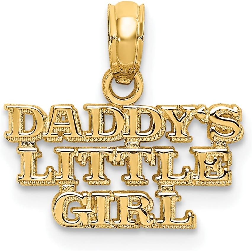 FJC Finejewelers 10 kt Yellow Gold DADDYS LITTLE GIRL Charm 11 x 15 mm