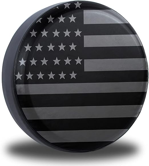 American Flag Spare Tire Cover Fit for Jeep Wrangler Rv SUV Truck Travel Trailer 14",15",16",17",Waterproof and Dustproof Protection Tires(16" for Diameter 30"-31"/76.2-78.4cm)