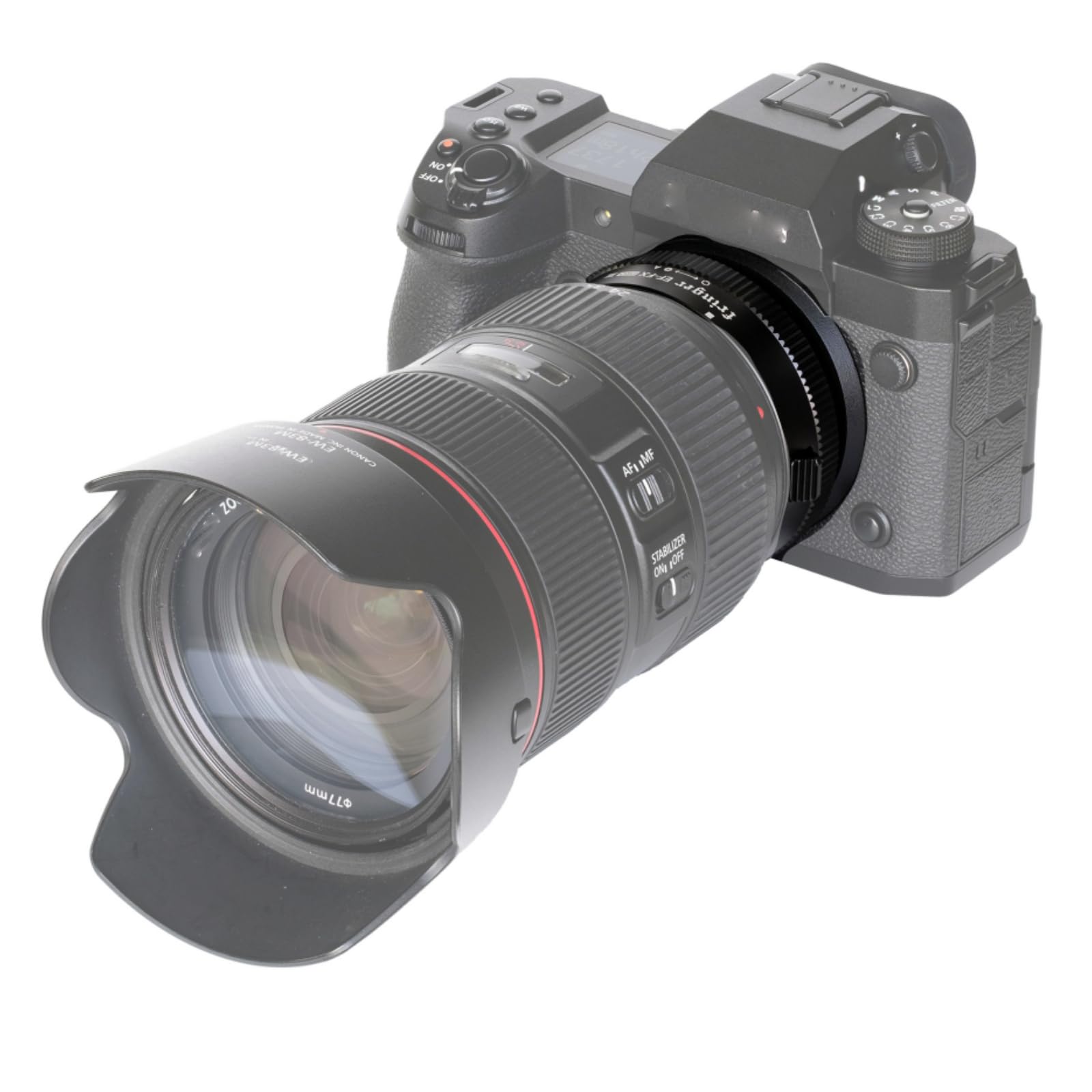Fringer EF-FX Pro III adapter do autofokusa do EOS Tamron Sigma obiektyw do aparatów bezlusterkowych FX X-T3 XH1 X-E3 XT20 X-Pro2 X-T2 X-T4 X-A X-E1 X-M1 XT1 X-T30. (EF-FX Pro III)