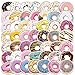 Cute Donut Stickers for Kids Girls, 50PCS Doughnut Funimost Waterproof Vinyl Stickers for Water Bottles Laptop Phone Scrapbook, Sweet Snack Decals for Donut Lovers, Party Supplies