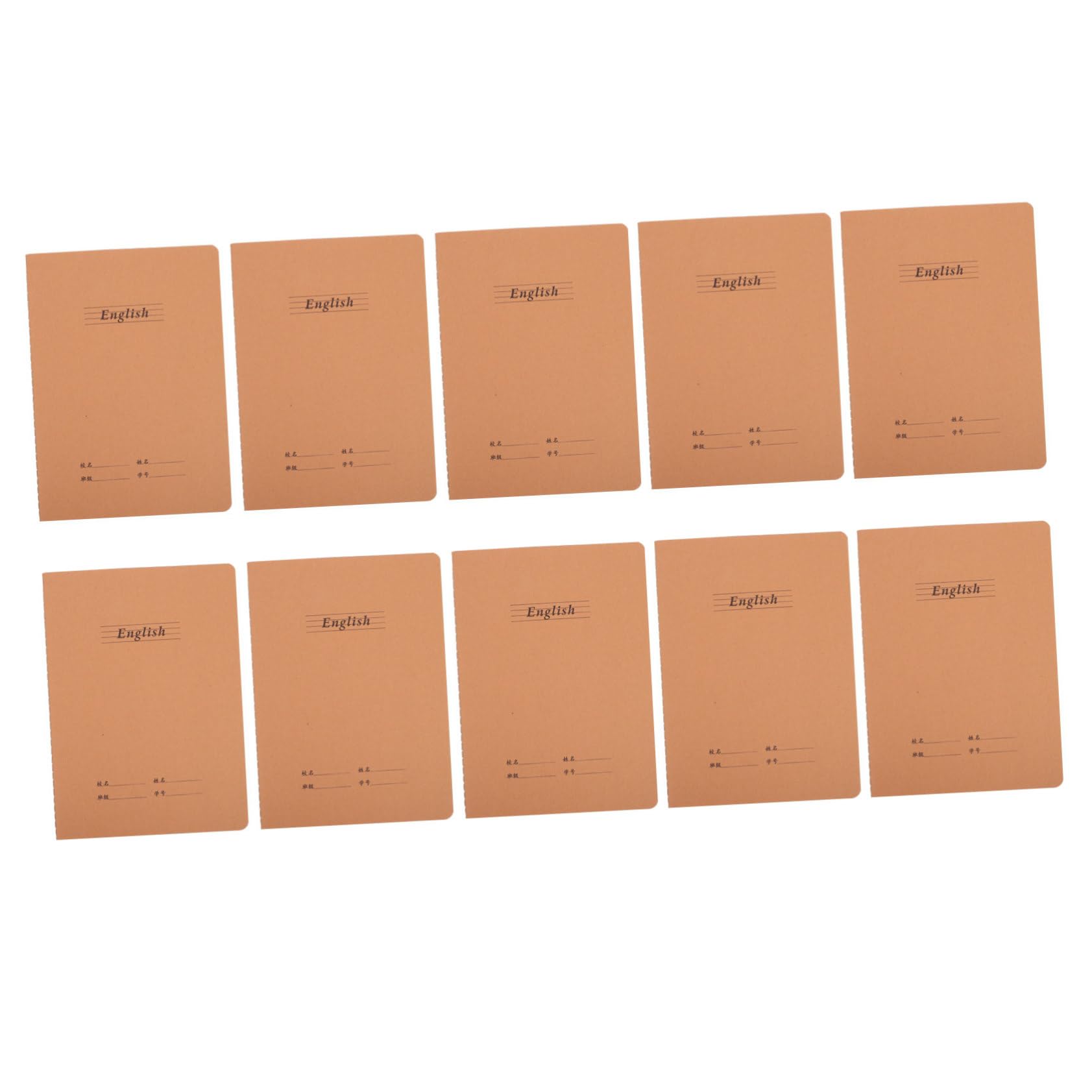 Cuadernos de Ejercicios de Inglés 10piezas de Papel para Estudiantes | Decoracion Colegio, Práctica de Escritura a Mano, Papelería para Estudiantes y Material Escolar