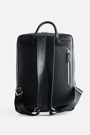 Leather Laptop Backpack with Sheet, 38x26x6 cm, Modern Design