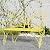 Boweniog Outdoor Bench with Built-in Table, Yellow, 49.2inch