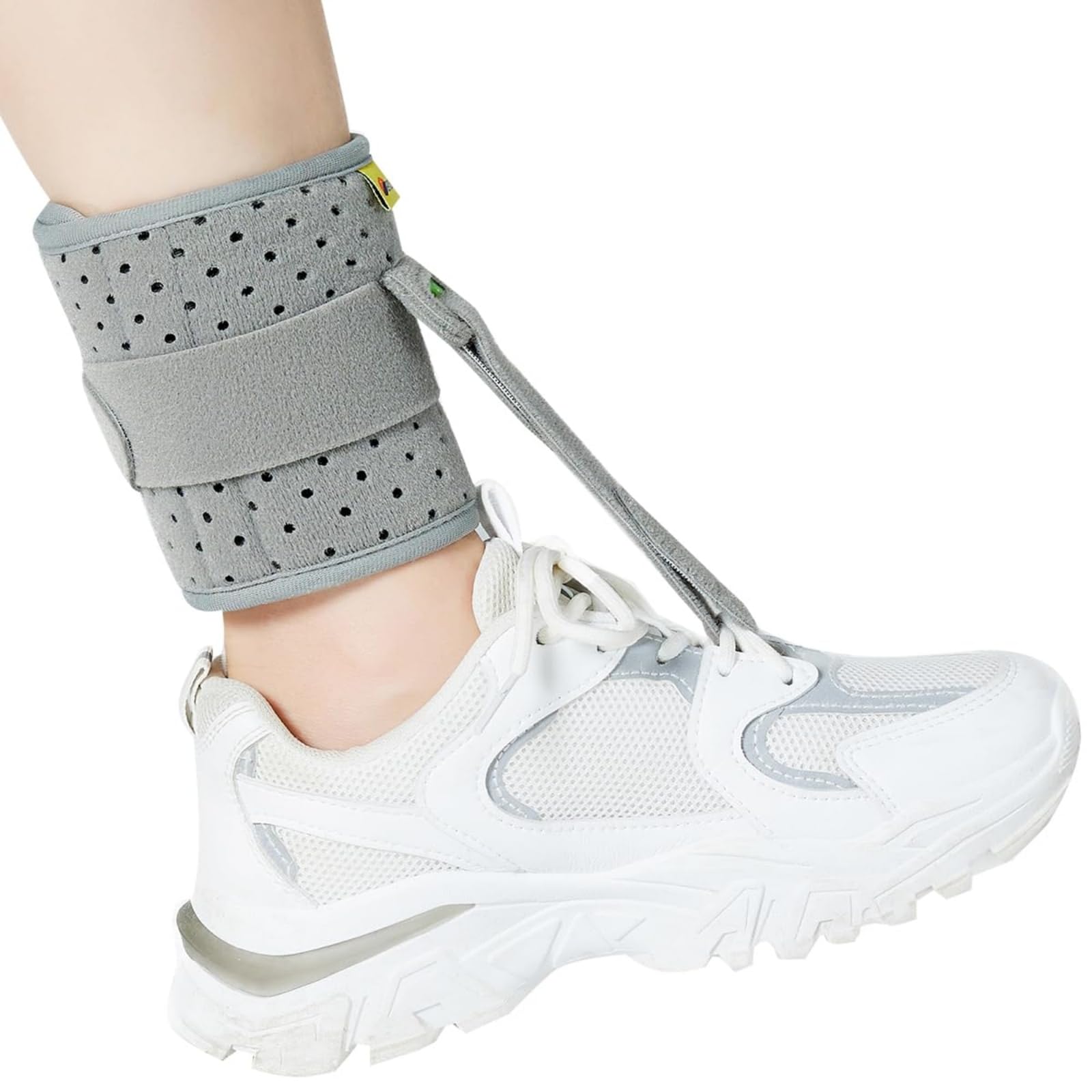 Tenbon Foot Up Orthosis Foot Drop Splint for Ankle Joint Plantar Fasciitis Relieve Pain Adjustable Wrap Compression Improve Gait for Man Woman (Gray)