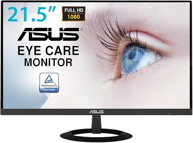 ASUS VZ229HE 21.5 Monitor, FHD (1920x1080), IPS, Ultra-Slim Design, Flicker free, Low Blue Light, TUV certified