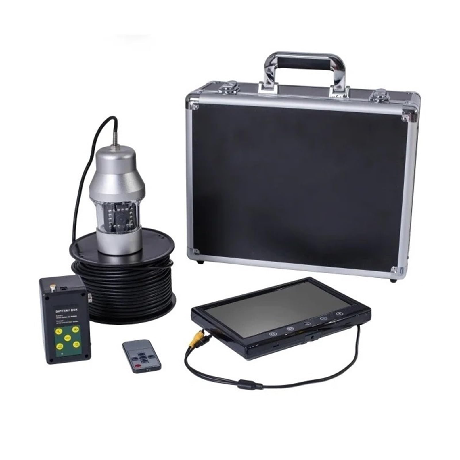 100m 7 "LCD Lokalizator Ryb Kamera Podwodna CCD 1000TVL 360 Stopni Podwodny Obrotowy Zestaw Kamer Wędkarskich Z DVR + Karta 8G Lina O DużEj WytrzymałOśCi