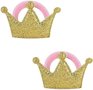 Diadema Mujer 1 par de oro plata rosa corazón corona estrella princesa tocado cuerdas de pelo ajuste elástico Auriculares Diadema (Size : 1)